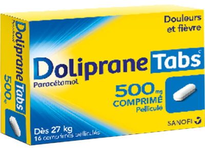 Image DOLIPRANETABS 500 MG, COMPRIME PELLICULE