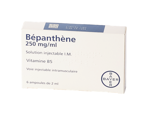 Image BEPANTHENE 250MG/ML 6 AMPOULES SOLUTION INECTABLE INTRA-MUSCULAIRE  2ML