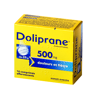 Image DOLIPRANE 500MG 16COMPRIMÉS EFFERVESCENTS