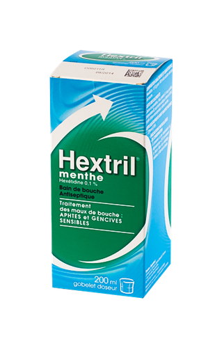 Image HEXTRIL MENTHE 0,1% BAIN DE BOUCHE 200ML