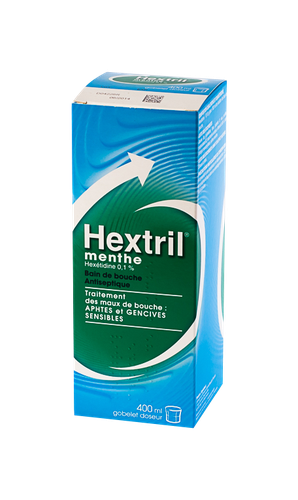 HEXTRIL MENTHE 0,1% BAIN DE BOUCHE 400ML